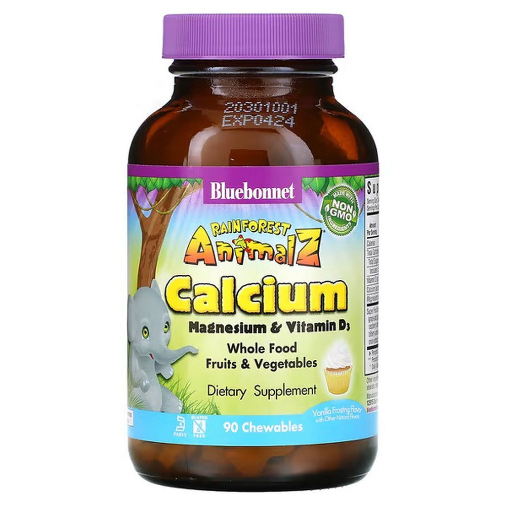Bluebonnet Nutrition, Rainforest Animalz, Calcium, Magnesium and Vitamin D3, 90 Animal Chewable Tablets, Bluebonnet Nutrition, Rainforest Animalz, кальций, магний и витамин D3 Bluebonnet Nutrition, Rainforest Animalz, Calcium, Magnesium and Vitamin D3, 90 Animal Chewable Tablets, Bluebonnet Nutrition, Rainforest Animalz, кальций, магний и витамин D3