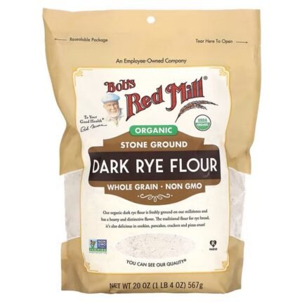 Bob’s Red Mill, Organic Dark Rye Flour, Whole Grain, 20 oz (567 g), Bob’s Red Mill, Dunkles Bio-Roggenmehl, Vollkorn