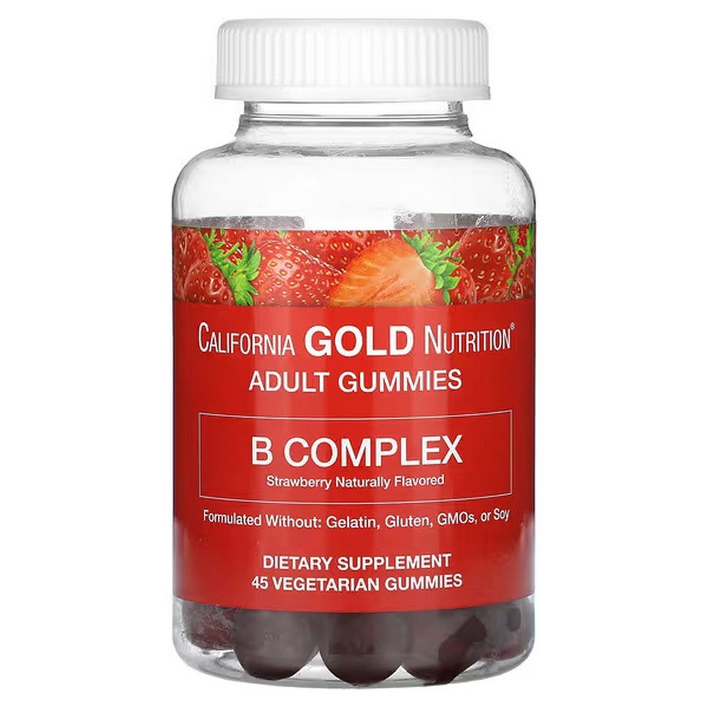 California Gold Nutrition, B complex fruit gums, 45 fruit gums, California Gold Nutrition, Жевательные таблетки с комплексом витаминов группы B California Gold Nutrition, B complex fruit gums, 45 fruit gums, California Gold Nutrition, Жевательные таблетки с комплексом витаминов группы B