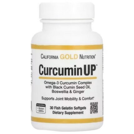 California Gold Nutrition, CurcuminUP, Omega-3 Curcumin Complex, 30 Fish Gelatin Capsules, California Gold Nutrition, CurcuminUP, комплекс с омега-3 и куркумином