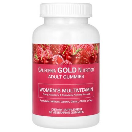 California Gold Nutrition, Women’s Multivitamin Gummies, Cherry, Strawberry, 90 Gummies, California Gold Nutrition, Multivitamin-Fruchtgummis für Frauen, Kirsch-, Erdbeer