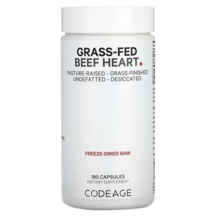 Codeage, Beef Heart, Grass-Fed, Pasture Raised, 180 Capsules, Codeage, говяжье сердце, от животных травяного откорма, выращенных на пастбище