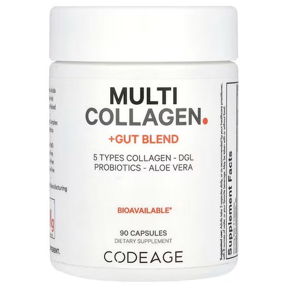 Codeage, Multi Collagen + Gut Blend, 90 capsules, Codeage, смесь нескольких типов коллагена и кишечника Codeage, Multi Collagen + Gut Blend, 90 capsules, Codeage, смесь нескольких типов коллагена и кишечника