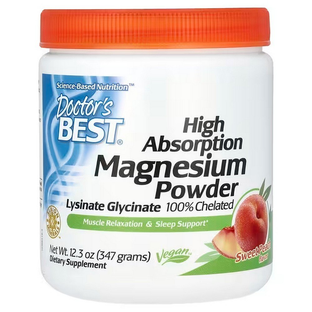 Doctor’s Best, Easy to Absorb Magnesium Powder, Sweet Peach Flavor, 12.3 oz (347 g), Doctor’s Best, легко усвояемый порошок из магния со вкусом сладкого персика, 347 г (12 Doctor’s Best, Easy to Absorb Magnesium Powder, Sweet Peach Flavor, 12.3 oz (347 g), Doctor’s Best, легко усвояемый порошок из магния со вкусом сладкого персика, 347 г (12