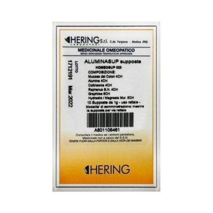 HERING – Aluminasup – Homeopathic Remedy 10 Suppositories