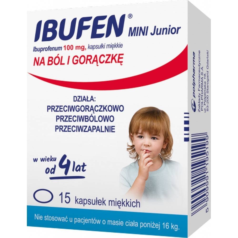 Ibufen Mini Junior 100mg 15 caps. Ibufen Mini Junior 100mg 15 caps.