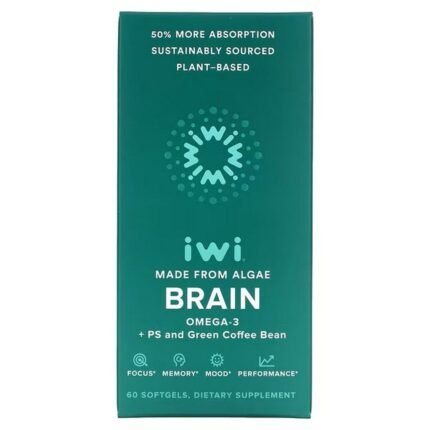 iWi, Brain, Omega-3 + PS and green coffee bean, 60 soft capsules, iWi, Brain, Omega-3 + PS und grüne Kaffeebohne