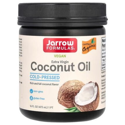 Jarrow Formulas, Organic Extra-Virgin Coconut Oil, Distributor-Pressed, 16 oz (473 g), Jarrow Formulas, Extra-natives Bio-Kokosnussöl, Vertreiber-gepresst