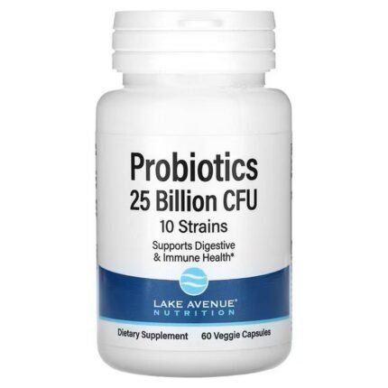 Lake Avenue Nutrition, Probiotics, Probiotics, Blend of 10 Strains, 60 Vegetable Capsules, Lake Avenue Nutrition, Пробиотики, пробиотики, смесь 10 штаммов