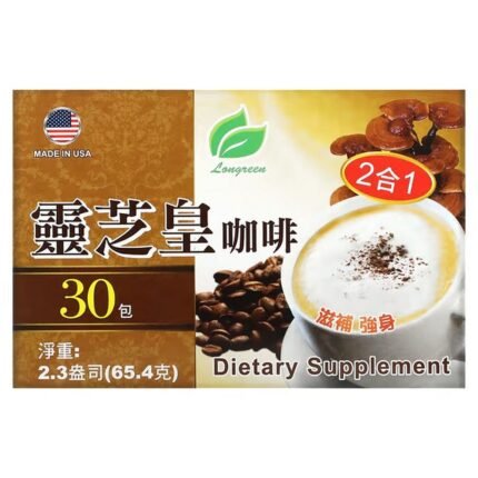 Longreen, 2 in 1 Reishi Coffee, 30 bags, 65.4 g (2.3 oz.) each, Longreen, 2 in 1 Reishi Coffee, 2-in-1-Reishi-Kaffee, 30 Beutel, je 65, 4 g (2