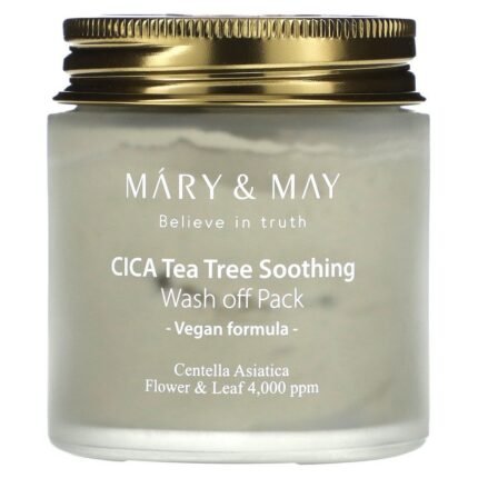 Mary & May, CICA Tea Tree Soothing, Wash Off Pack, 4.4 oz (125 g), Mary & May, CICA Tea Tree Beruhigendes, abwaschbares Pack, 125 g (4