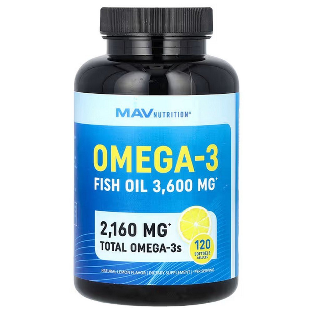 MAV Nutrition, Fish Oil, Premium Omega-3, Natural Lemon, 120 Softgels, MAV Nutrition, Fischöl, Premium-Omega-3, natürliche Zitrone MAV Nutrition, Fish Oil, Premium Omega-3, Natural Lemon, 120 Softgels, MAV Nutrition, Fischöl, Premium-Omega-3, natürliche Zitrone