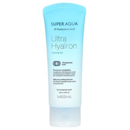 Missha, Super Aqua, Ultra Hyalron Peeling Gel, 3.38 fl oz (100 ml, Missha, Super Aqua, Ultra Hyalron Peeling-Gel, 100 ml (3