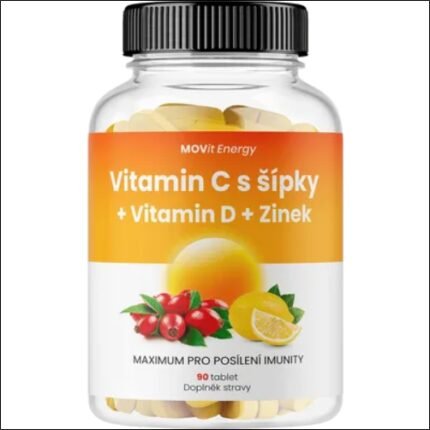 MOVit Vitamin C 1200 mg with rose hips + Vitamin D + Zinc PREMIUM 90 tablets