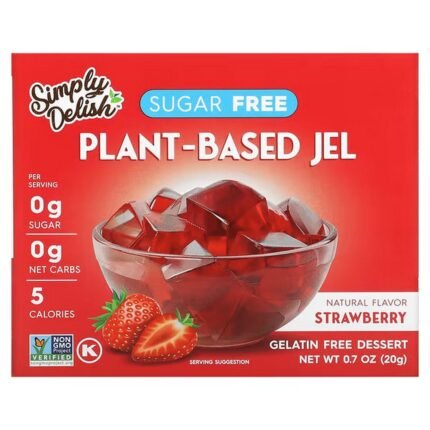 Natural Simply Delish, Natural Jel Dessert, Strawberry, 0.7 oz (20 g), Natural Simply Delish, Natural Jel Dessert, Erdbeere, 20 g (0