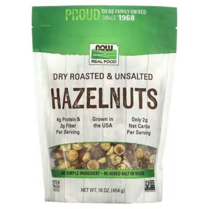 NOW Foods, Hazelnuts, Dry Roasted and Unsalted, 454 g (16 oz.), NOW Foods, Haselnüsse, trocken geröstet und ungesalzen