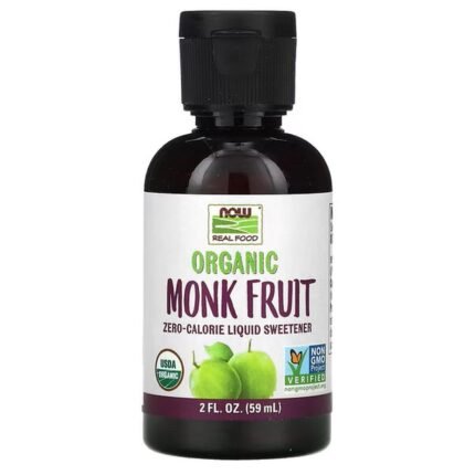 NOW Foods, Organic Monk Fruit, Liquid Sweetener, 2 fl oz. (59ml), NOW Foods, Organic Monk Fruit, flüssiger Süßstoff