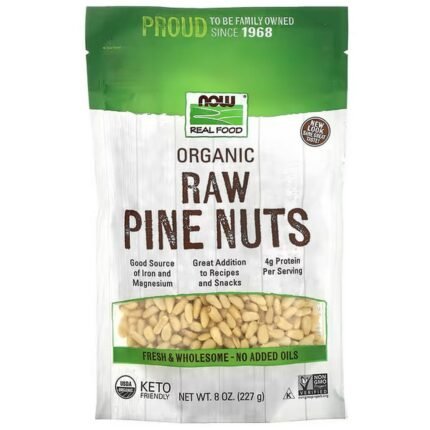 NOW Foods, Real Food, Organic, Pine Nuts, Raw, 8 oz (227 g), NOW Foods, Real Food, biologisch, Pinienkerne, roh