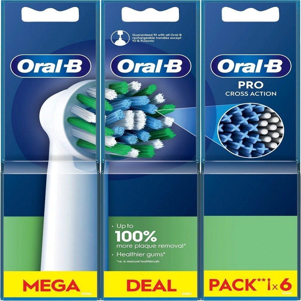 Oral-B Pro Cross Action Brush heads 6 pcs Oral-B Pro Cross Action Brush heads 6 pcs