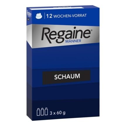 REGAINE Men Foam – with Minoxidil for hereditary hair (3×60 ml)