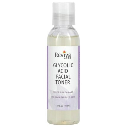 Reviva Labs, Glycolic Acid Facial Toner, 4 fl oz (118 ml), Reviva Labs, Glycolic Acid Facial Toner, Gesichtswasser mit Glycolsäure