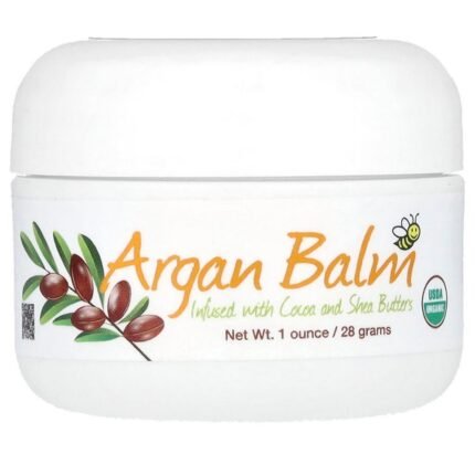 Sierra Bees, Argan Balm with Cocoa & Shea Butters, 1 oz (28 g), Sierra Bees, Argan Balm with Cocoa & Shea Butters, Arganbalsam mit Kakao- und Sheabutter