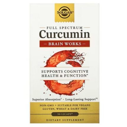 Solgar, Full Spectrum Curcumin, Brain Works, 90 Licaps, Solgar, Vollspektrum-Curcumin, Brain Works