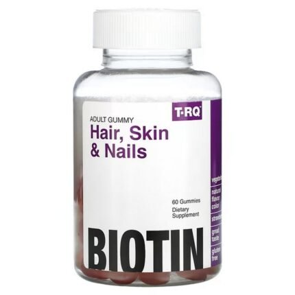 T-RQ, Adult Gums, Hair, Skin and Nails, Strawberry, 60 Gums, T-RQ, Fruchtgummi für Erwachsene, Haare, Haut und Nägel, Erdbeere