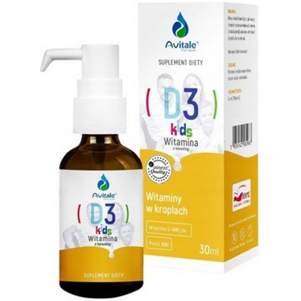 Avitale, Vitamin D3 Kids 30ml d3 for children Avitale, Vitamin D3 Kids 30ml d3 for children