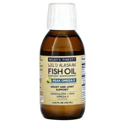 Wiley’s Finest, Wild Alaskan Fish Oil, Omega-3 Peak, Natural Lemon, 2, 300 mg, 125 ml (4.23 fl. oz.), Wiley’s Finest, Wild Alaskan Fish Oil, Omega-3-Peak, natürliche Zitrone, 2.300 mg, 125 ml (4