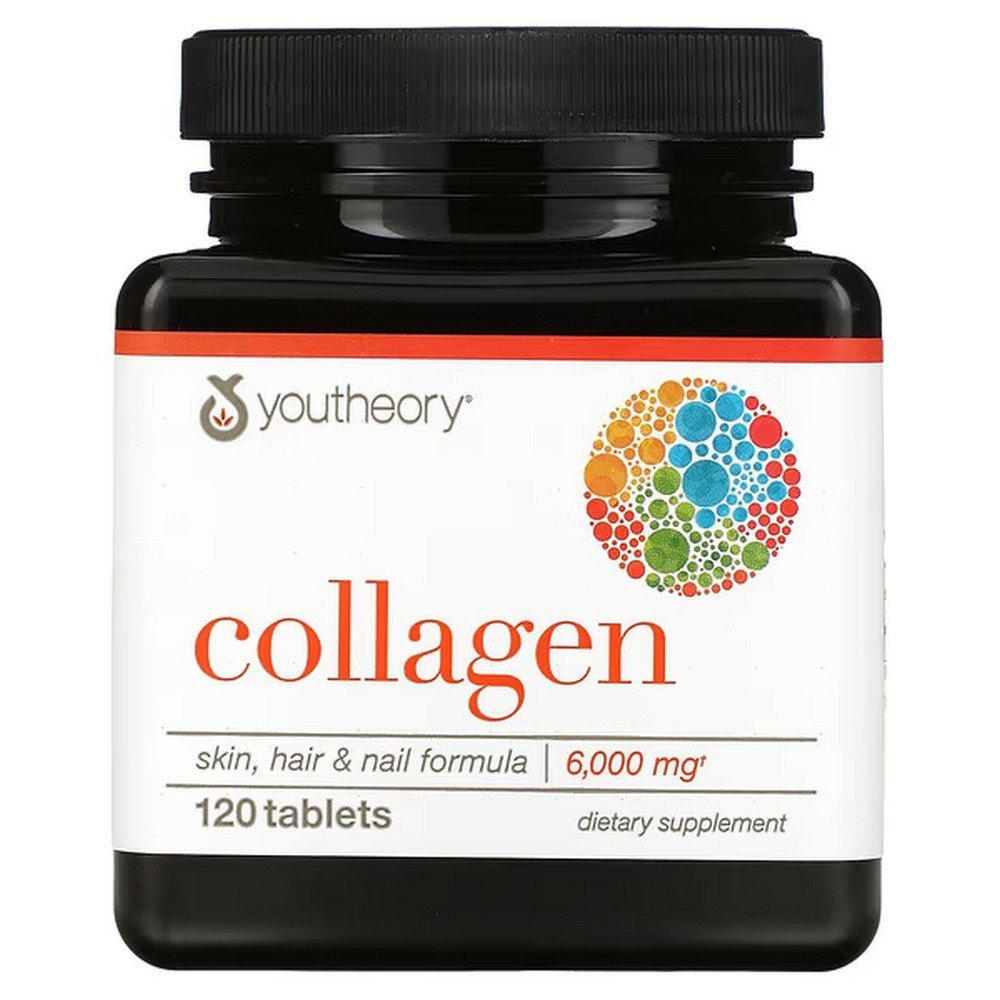 Youtheory, Collagen, Collagen, 6, 000 mg, 120 Tablets (1, 000 mg per tablet), Youtheory, Коллаген, Коллаген, 6000 мг Youtheory, Collagen, Collagen, 6, 000 mg, 120 Tablets (1, 000 mg per tablet), Youtheory, Коллаген, Коллаген, 6000 мг