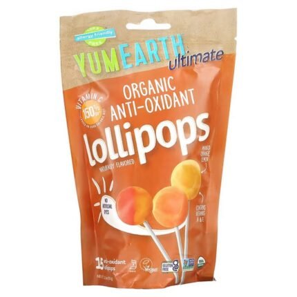 YumEarth, Ultimate, Organic Anti-Oxidant Lollipops, Mango, Orange, Lemon, 15 Lollipops, 3.3 oz (93 g), YumEarth, Ultimate, Bio-Antioxidans-Lutscher, Mango, Orange, Zitrone, 15 Lutscher, 93 g (3
